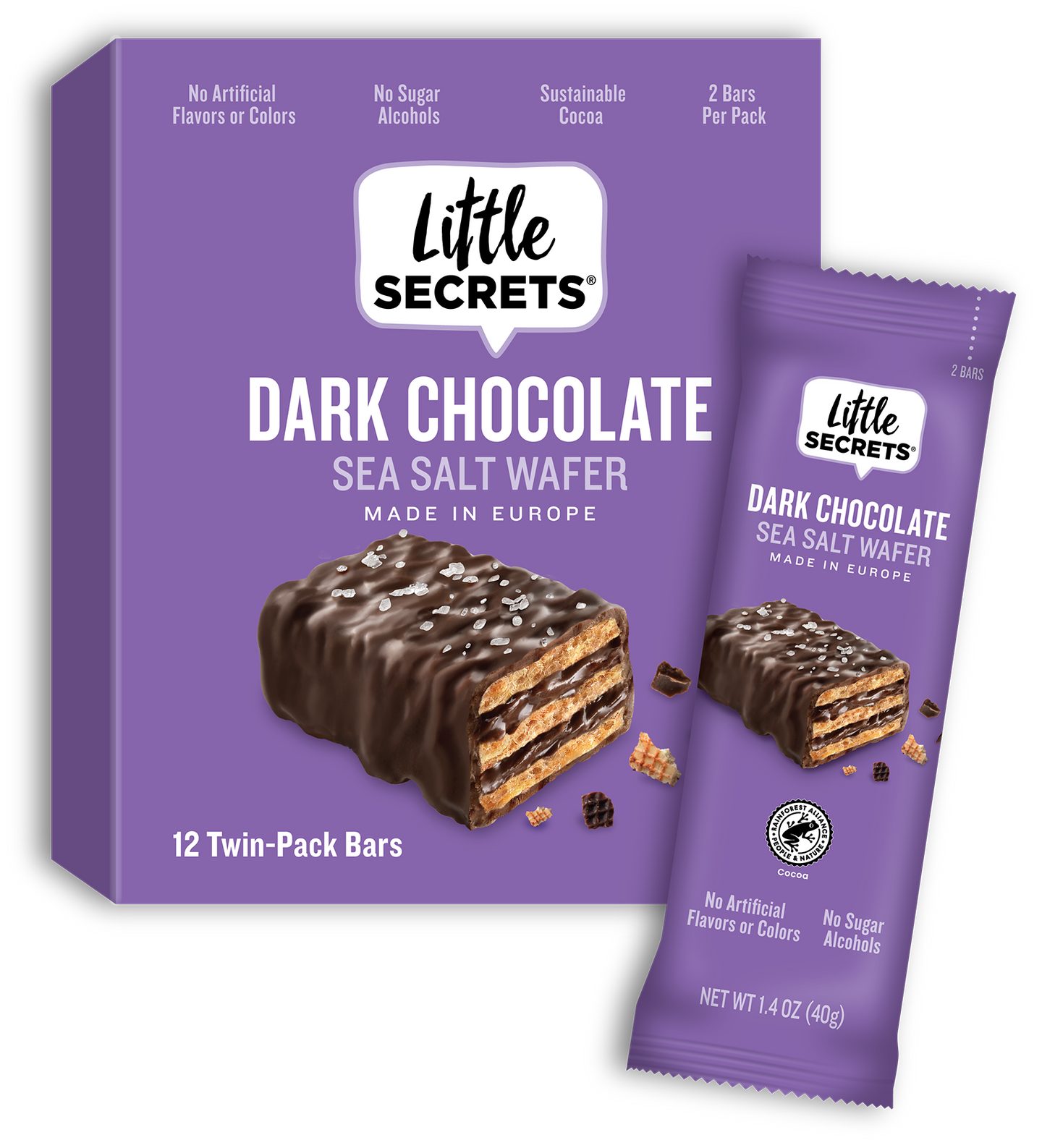 Dark Chocolate Sea Salt Wafer Twin Bars