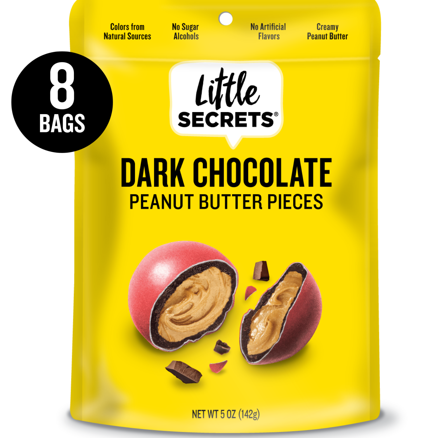 Dark Chocolate Pieces w/ Peanut Butter | Nothing Artificial | Little
