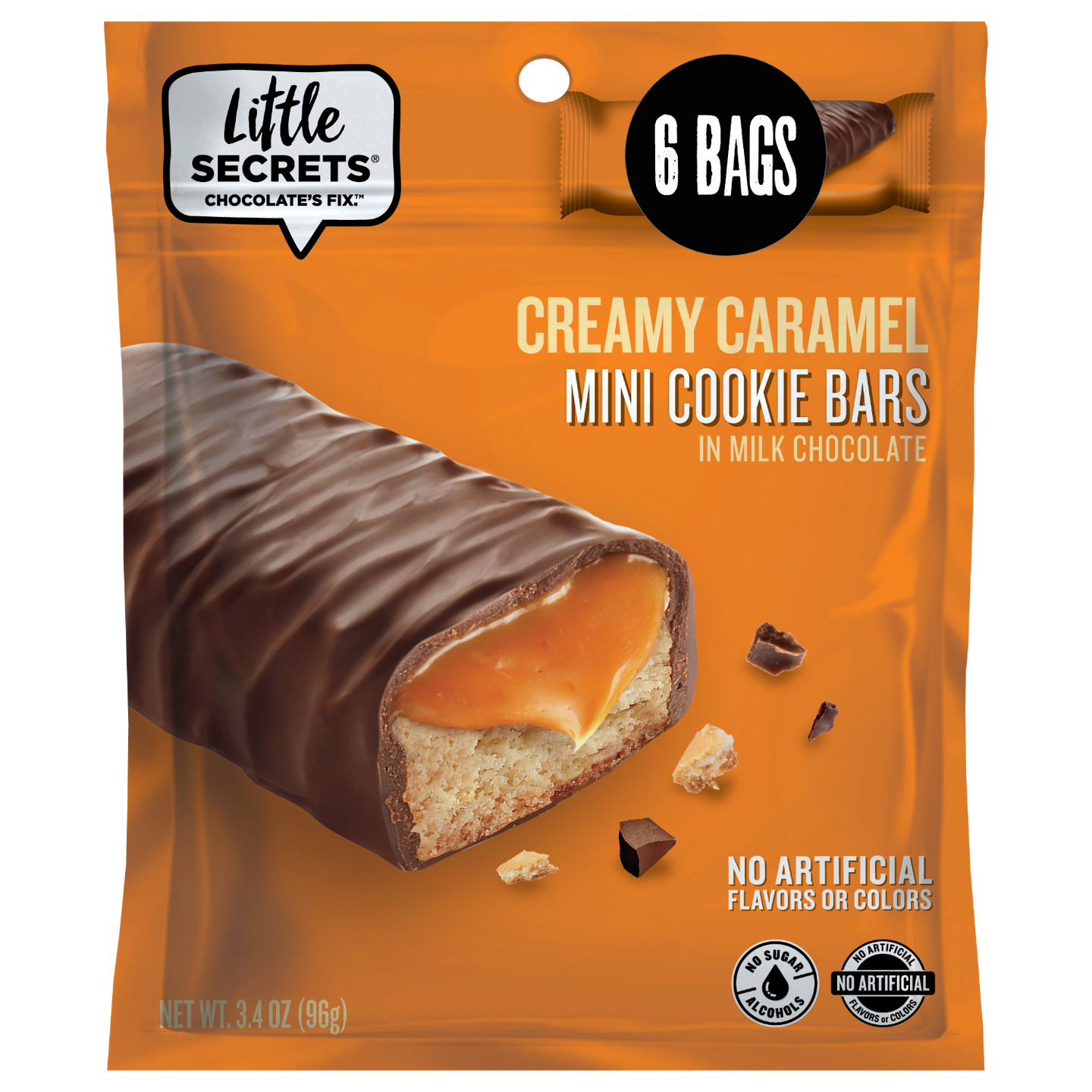Mini Milk Chocolate Caramel Cookie Bars | 48pc