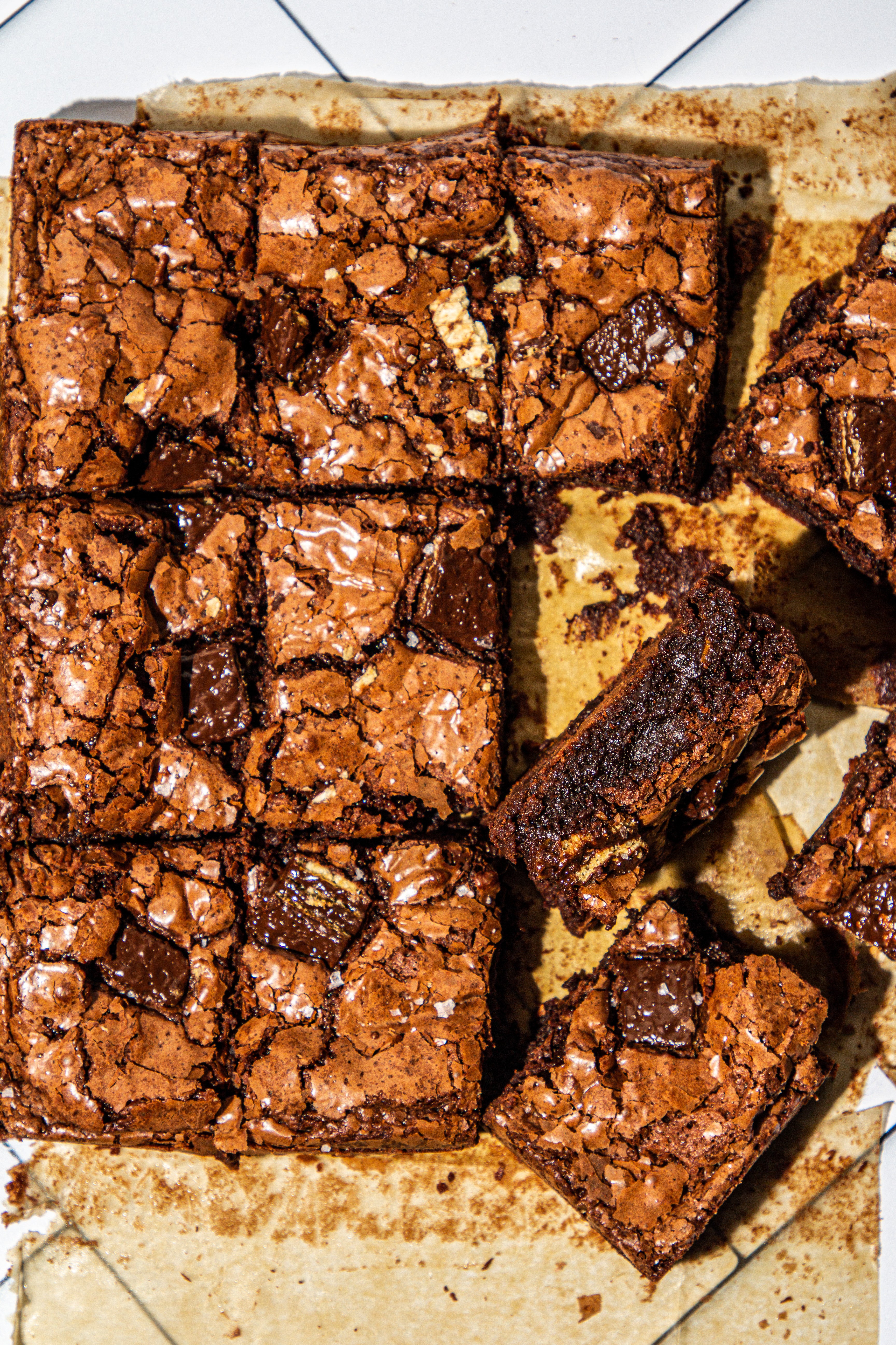 Fudgy Double Chocolate Peppermint Brownies
