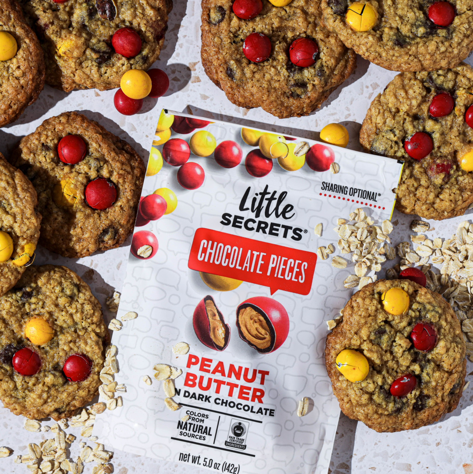 Peanut Butter Chocolate Oatmeal Cookies