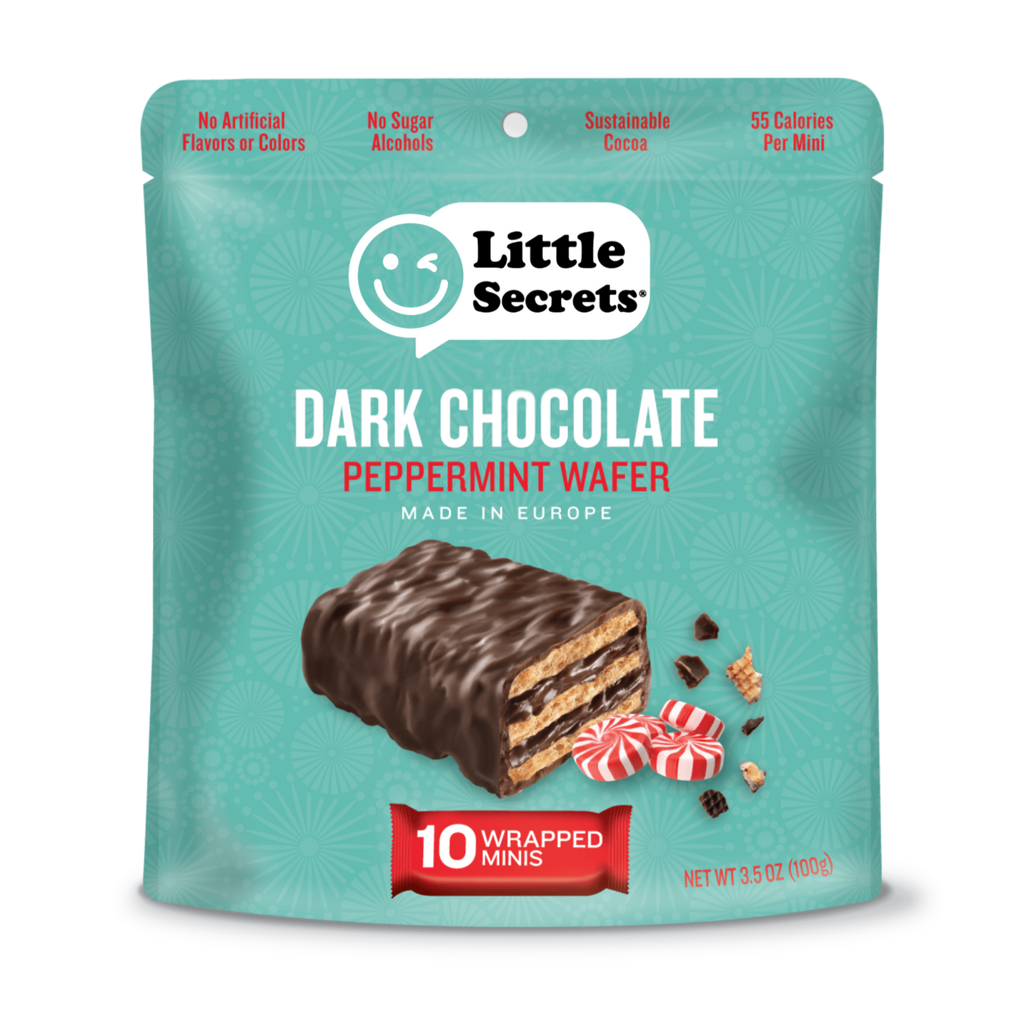 Peppermint Mini Wafers - Dark Chocolate 6 bags x 10 bars
