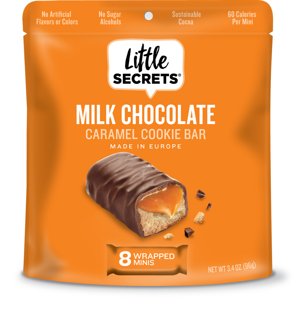 Caramel Mini Cookie Bars - Milk Chocolate