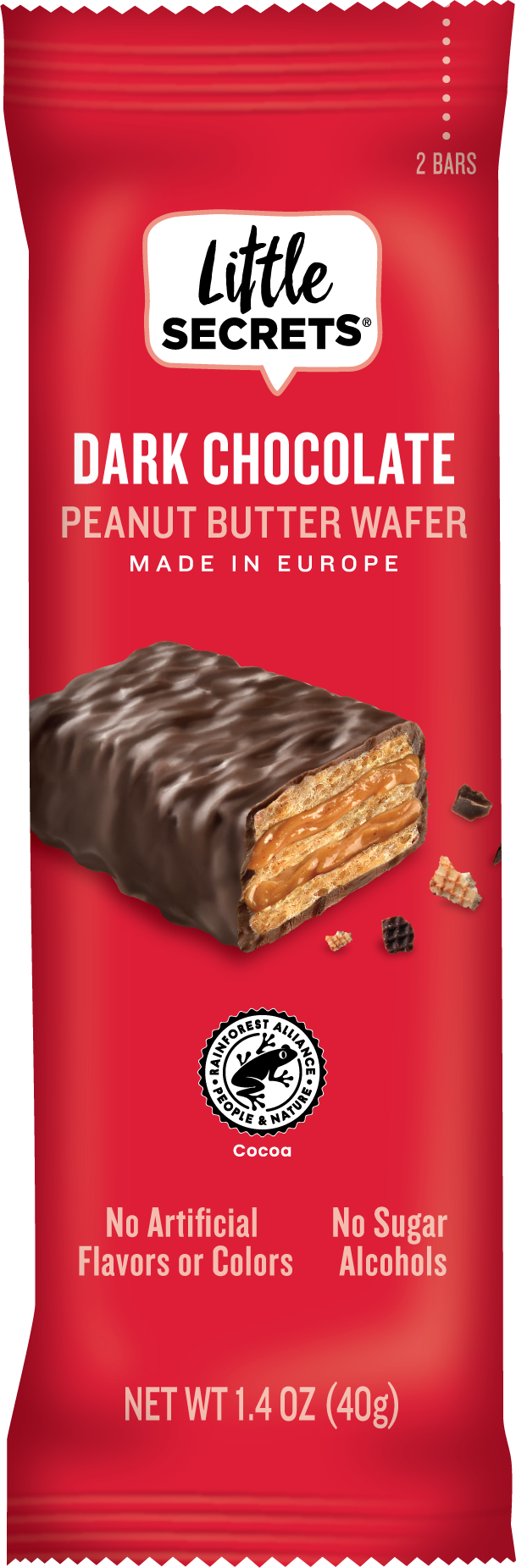 Peanut Butter Wafer Twin Bars - Dark Chocolate