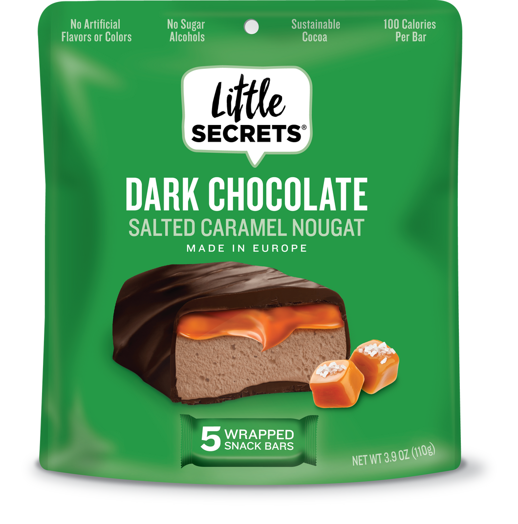 Salted Caramel Nougat Snack Bars - Dark Chocolate