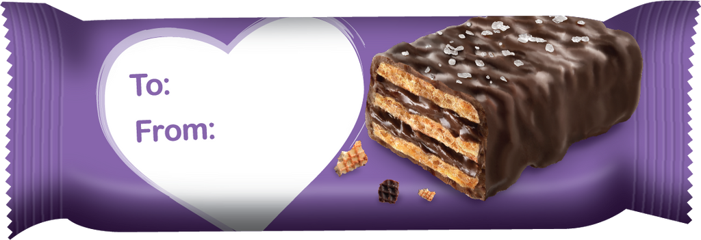 Valentine's Milk & Dark Chocolate Wafers