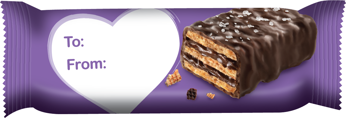 Valentine's Milk & Dark Chocolate Wafers