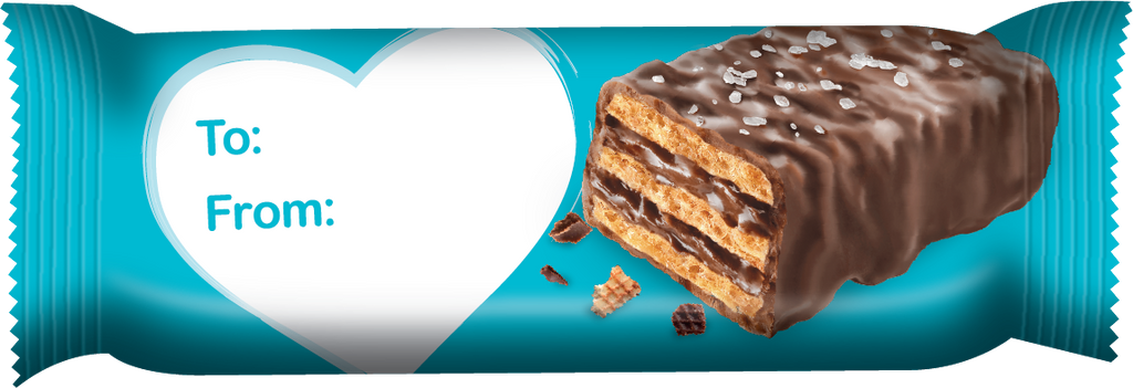Valentine's Milk & Dark Chocolate Wafers