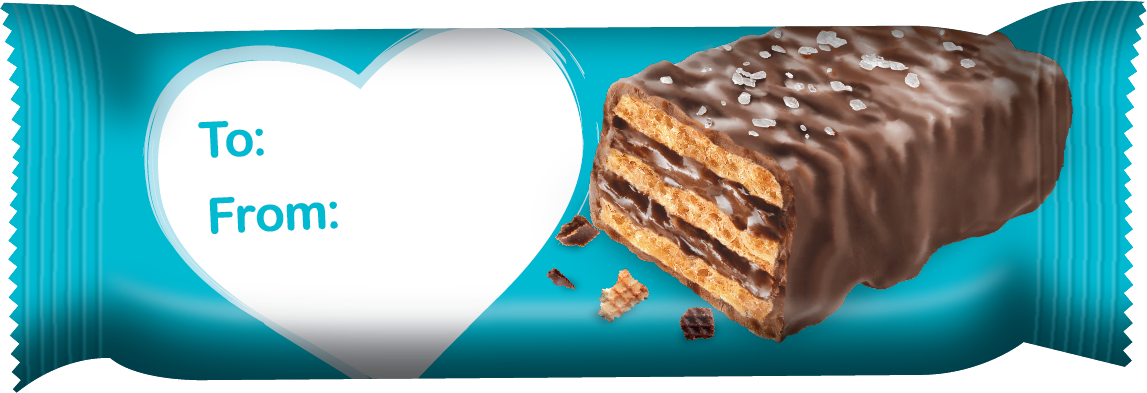 Valentine's Milk & Dark Chocolate Wafers