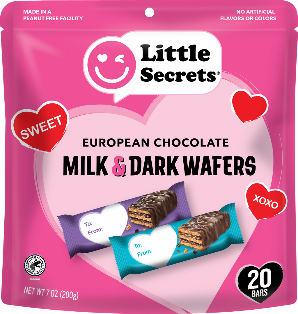 Valentine's Milk & Dark Chocolate Wafers