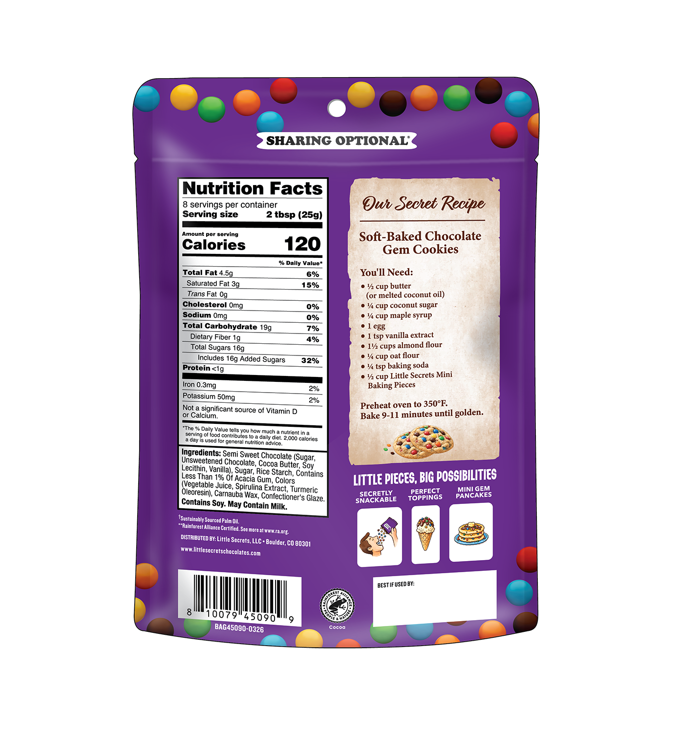 Mini Baking Pieces - Semi-sweet Chocolate