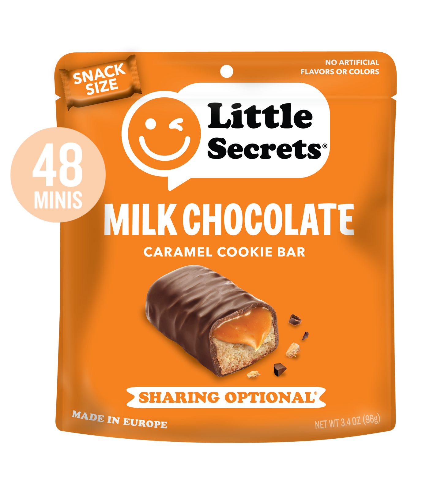 Caramel Mini Cookie Bars - Milk Chocolate 6 bags x 8 bars