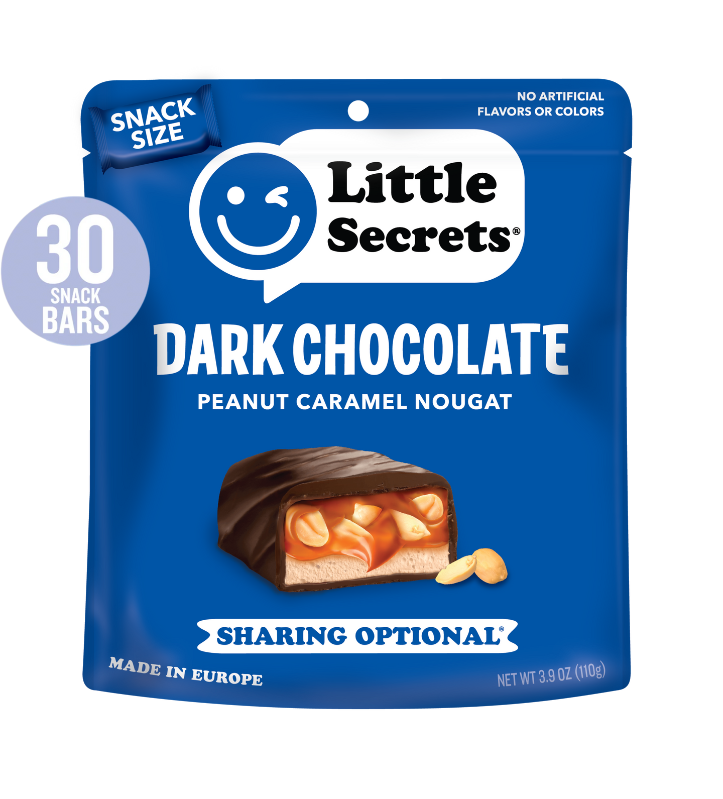 Peanut Caramel Nougat Snack Bars - Dark Chocolate