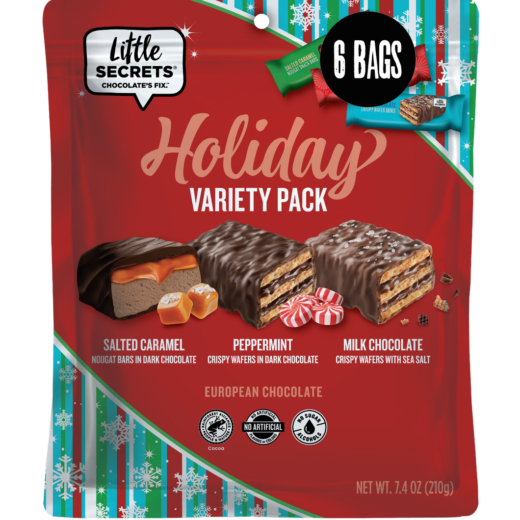 Mini Chocolate Holiday Variety | 90pc | Milk & Dark Chocolate | European Quality | Premium Natural Ingredients | Individually Wrapped