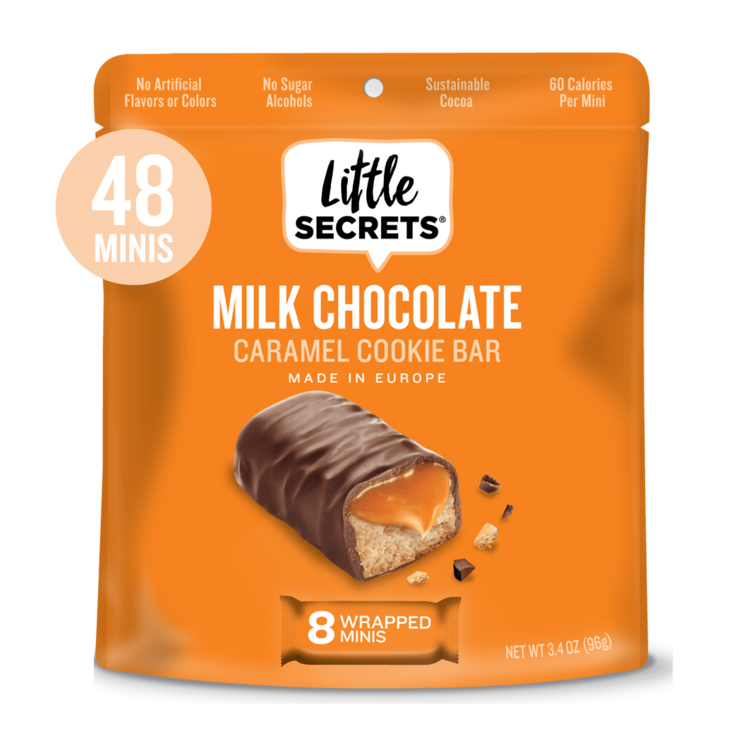 Caramel Mini Cookie Bars - Milk Chocolate 6 bags x 8 bars