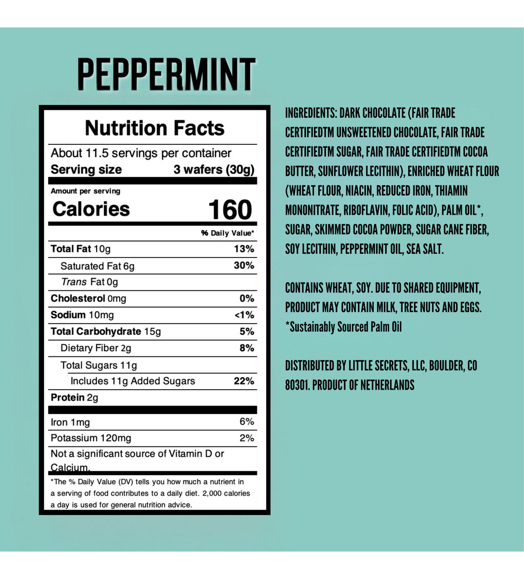 Peppermint Mini Wafers - Dark Chocolate 6 bags x 10 bars