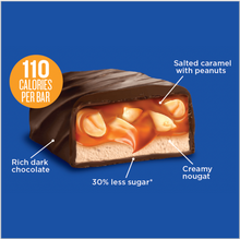 Load image into Gallery viewer, PEANUT CARAMEL CREAMY NOUGAT BARS IN DARK CHOCOLATE (5 Snack Bars)
