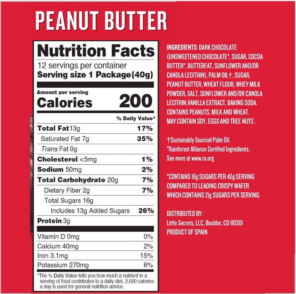 Peanut Butter Wafer Twin Bars - Dark Chocolate