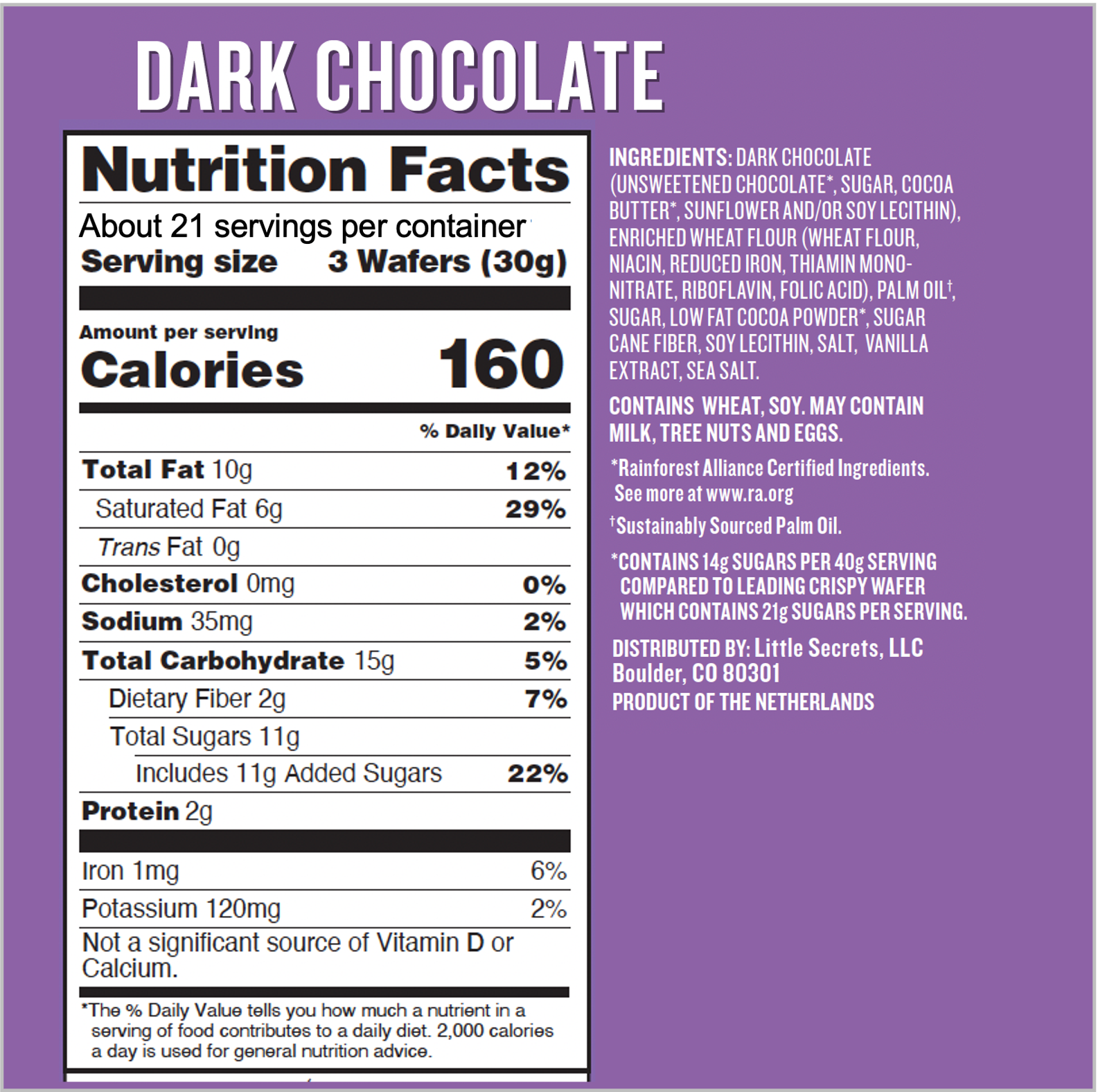 Dark Chocolate Mini Wafers - Spring Family Size